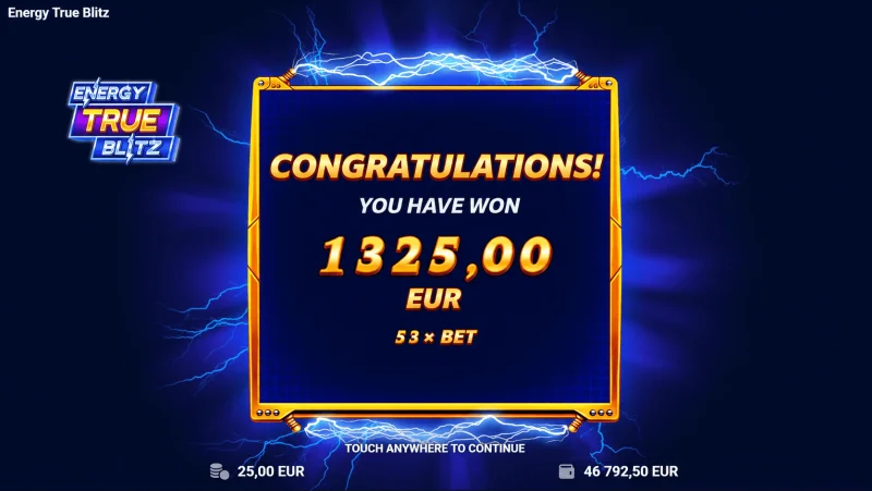 Energy True Blitz - stor slutlig vinst i rundan